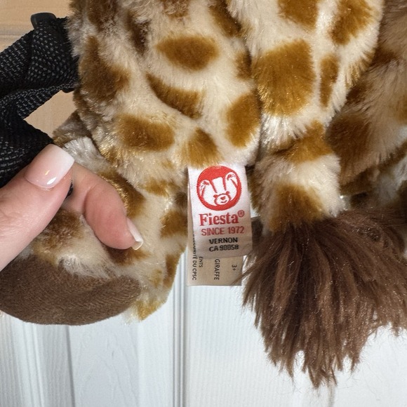 Fiesta GIRAFFE Plush Backpack For Boys, Girls Shoulder Bag Christmas NWT - Picture 3 of 6